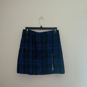 Blue and Black Tweed Skirt (Size: 9 Juniors) NWOT